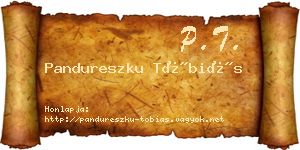 Pandureszku Tóbiás névjegykártya